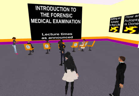Having some easy fun in Second Life with my FYC II students.